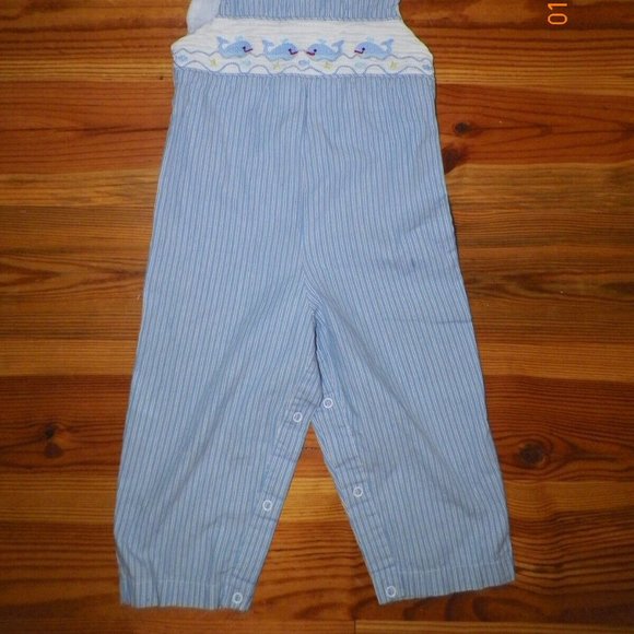 LIL CACTUS SMOCKED "WHALE" JON JON SZ 2 - Picture 2 of 3